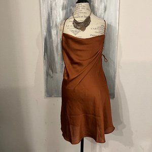 Free People Day To Night Slip Orange mini dress